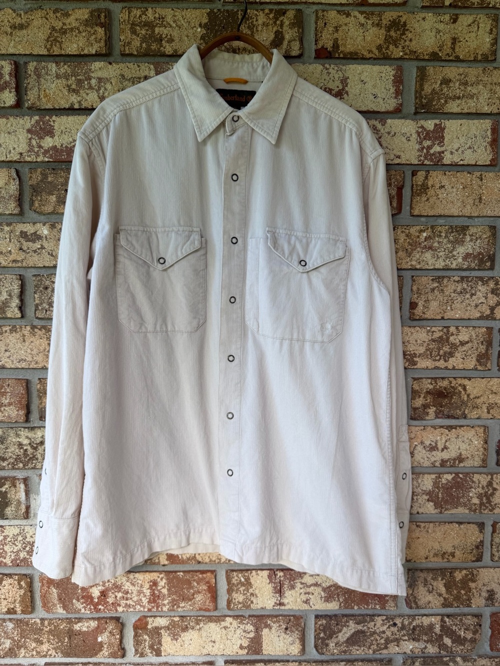 Men’s Timberland Long Sleeve Corduroy Western Snap Shirt Size Medium Excellent!